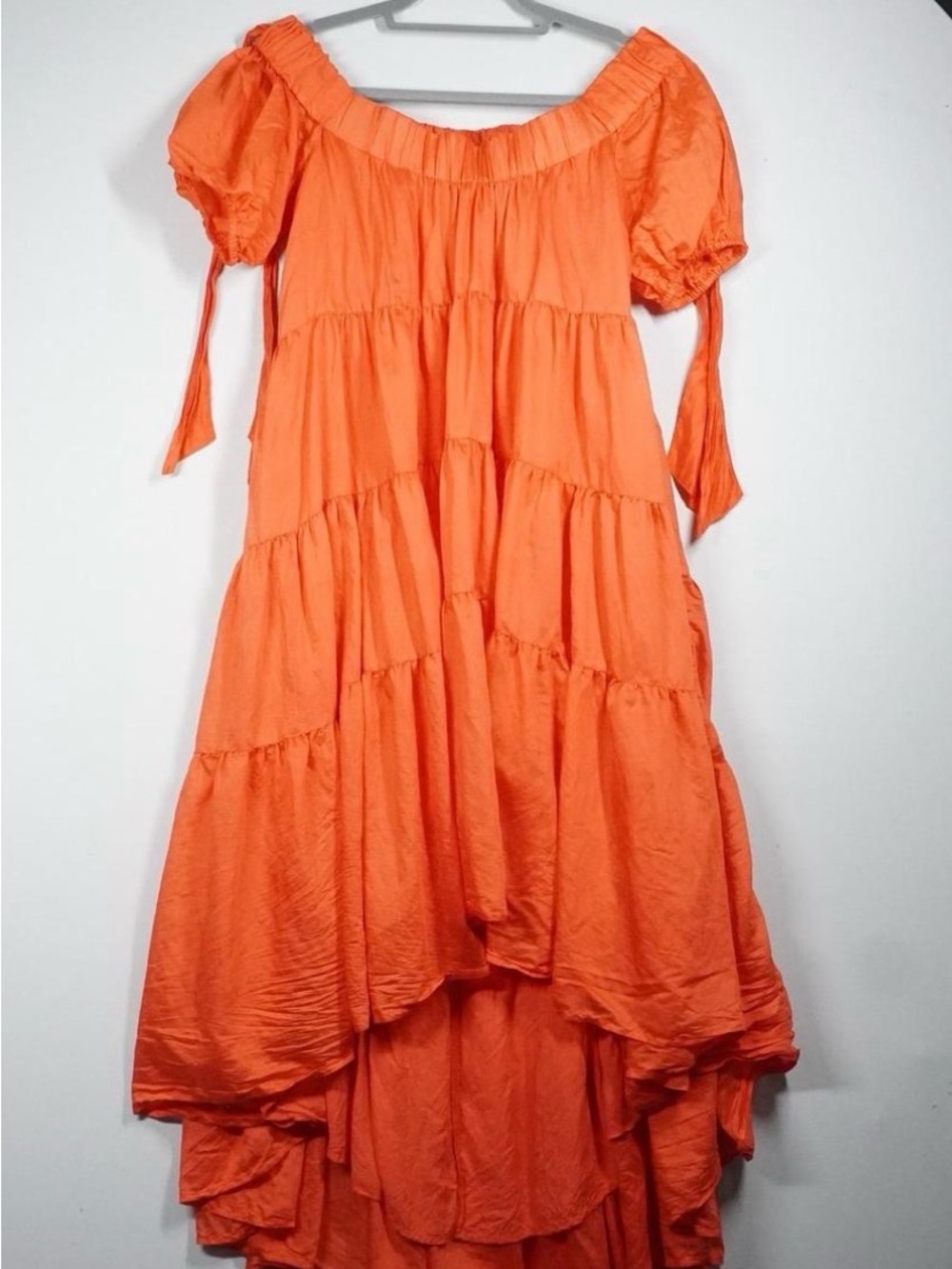 Anthropologie Orange Lightweight Summer Dress